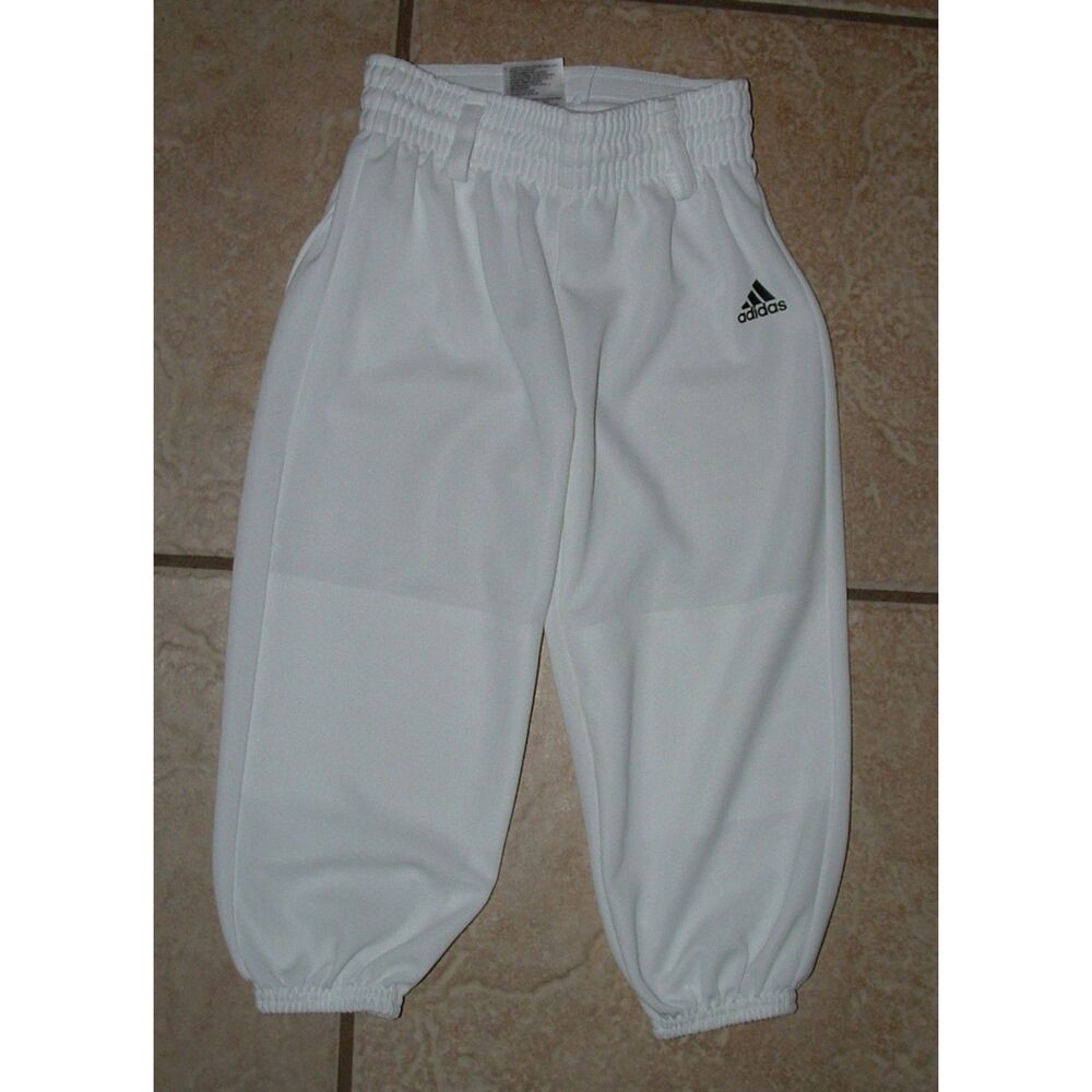 ADIDAS AEROREADY Unisex Child Sz XXS White Athletic Tee Ball Baseball Pants